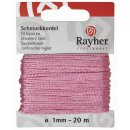 Schmuckkordel, ø 1 mm, SB-Karte 20 m, rosé