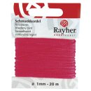 Schmuckkordel, ø 1 mm, SB-Karte 20 m, pink