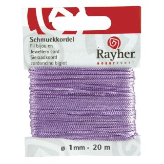 Schmuckkordel, ø 1 mm, SB-Karte 20 m, flieder