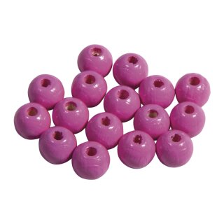 Holz Perlen FSC 100%, poliert, 8mm ø,  82Stück, pink