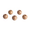 Holz Perlen FSC 100%, poliert, 12mm ø,  32 Stück, natur
