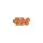 Holz Perlen FSC 100%, poliert, 12mm ø,  32 Stück, orange