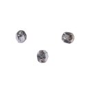 Glas Schliffperle, 4mm ø, Dose 100 Stück, silber halb opak