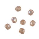 Glas Schliffperle, 4mm ø, Dose 100 Stück, helltopaz irisierend