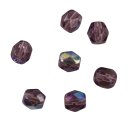 Glas Schliffperle, 4mm ø, Dose 100 Stück, amethyst irisierend
