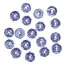 Glas Schliffperle, 6mm ø, Dose 50 Stück, saphir irisierend