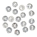 Glas Schliffperle Radl, 6x3mm, Dose 40 Stück, bergkristall irisierend