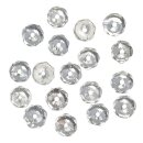 Glas Schliffperle Radl, 6x3mm, Dose 40 Stück, bergkristall irisierend