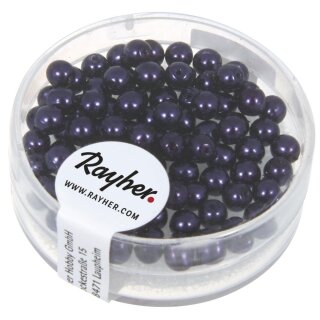 Renaissance Glaswachsperlen, 4mm ø, Dose 85 Stück, pflaume