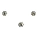 Renaissance Glaswachsperlen, 4mm ø, Dose 85 Stück, altsilber
