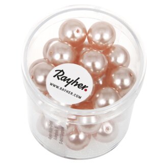 Renaissance Glaswachsperlen, 10mm ø, Dose 35 Stück, muschelrosa