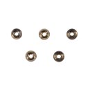 Rocailles metallic mit Großloch, 5,5mm ø, Loch ø2mm, Dose 80Stück, gold