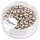 Rocailles, 4mm ø, Dose 150 Stück, taupe matt