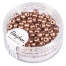 Rocailles, 4mm ø, Dose 150 Stück, kupfer matt