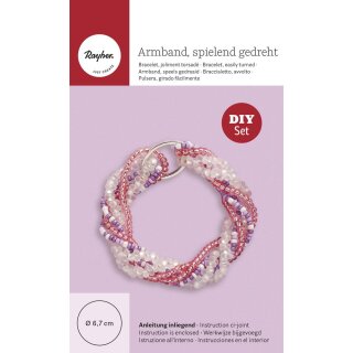 Bastelpackung: Armband , spielend gedreht, 21cm, Set 1 Stück