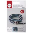 Bastelpackung: Wickelarmband petrol/blau, Set 1 Stück