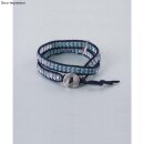 Bastelpackung: Wickelarmband petrol/blau, Set 1 Stück