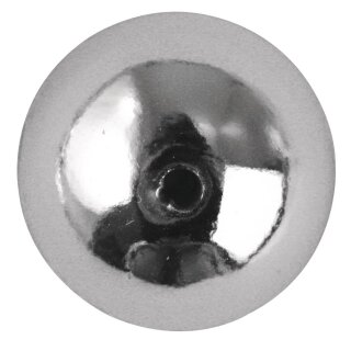 Plastik-Rundperlen, 10 mm ø, Dose 22 Stück, silber
