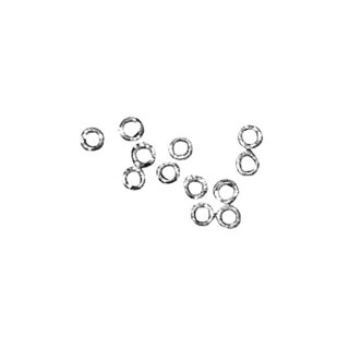 Quetschperle, 1,3mm/2,4mm ø,  20Stück, silber