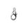 Karabiner-Schließe, 13mm,  2Stück, platin