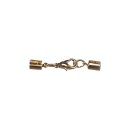 Schmuckverschluss montiert, 3mm, m. Karabiner,  1...