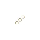Spaltring, 7mm ø,  10Stück, gold