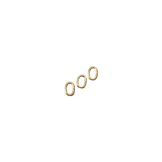 Ringel, 0,8mm ø, 5,2x3,7mm,  25 Stück, gold