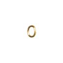 Ringel, 0,8mm ø, 5,2x3,7mm,  25 Stück, gold