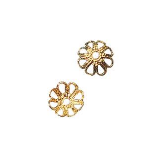Filigrankappel, 7mm ø, 20Stück, gold
