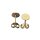 Ohrstecker m. Platine, 6mm ø,  4 Stück, gold