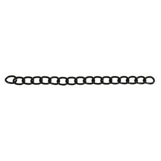 Alu-Gliederkette, 9,3x6,4mm, schwarz