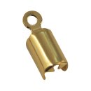 Verbindung f. Schmuckschnüre, 2mm,  4 Stück, gold