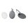 Metall- Fassung: Ohrring, 1,8x2,5cm, m. Cabochon,  1Paar, altsilber
