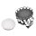 Metall- Fassung: Ring m. Zierrand, 2cm ø, m. Cabochon,  1Set, altsilber