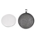 Metall- Fassung: Anhänger, 3,7cm ø, m....