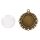 Metall- Fassung: Anh. m. Zierrand, 3cm ø, m. Cabochon,  1Set, altgold