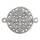 Metall-Zierelement Ornament rund, 15mm, Ösen 1mm...