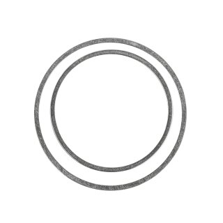 Set Metall-Flachringe, je 2 x ø25mm+ø20mm,  4 Stück, silber