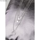 Set Metall-Anhänger Scheiben, je 3 x ø8mm+ø10mm,  6Stück, silber