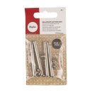 Metallstift mit Schraube, 5,2cm,  4 Stück, silber