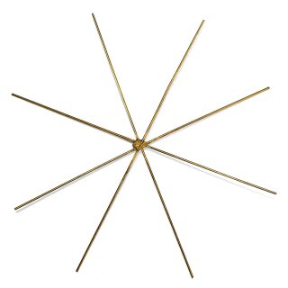Drahtstern für Perlen, 15cm ø, Drahtstärke 0,7mm,  4 Stück