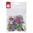 Moosgummi Zahlen Glitter 3cm selbstklebend 100 Stück