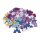 Moosgummi Märchen Mix Glitter, 3-4cm, selbstklebend,  80Stück