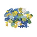 Moosgummi Weltraum Mix Glitter, 2-3cm, selbstklebend,...