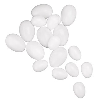 Plastik-Eier 10 cm ø, weiß