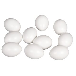 Plastik-Eier 6cm ø,  10 Stück