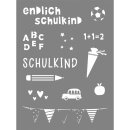 Schablone Schulkind 15,25x20,32cm  1 Stück