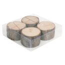 Kartenhalter Holzstamm, 3-4,5cm, PVC-Box 4 Stück