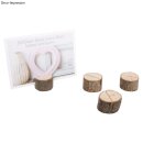 Kartenhalter Holzstamm, 3-4,5cm, PVC-Box 4 Stück