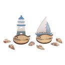 Holz-Steckteile Maritim, 2 Sorten,  2Set